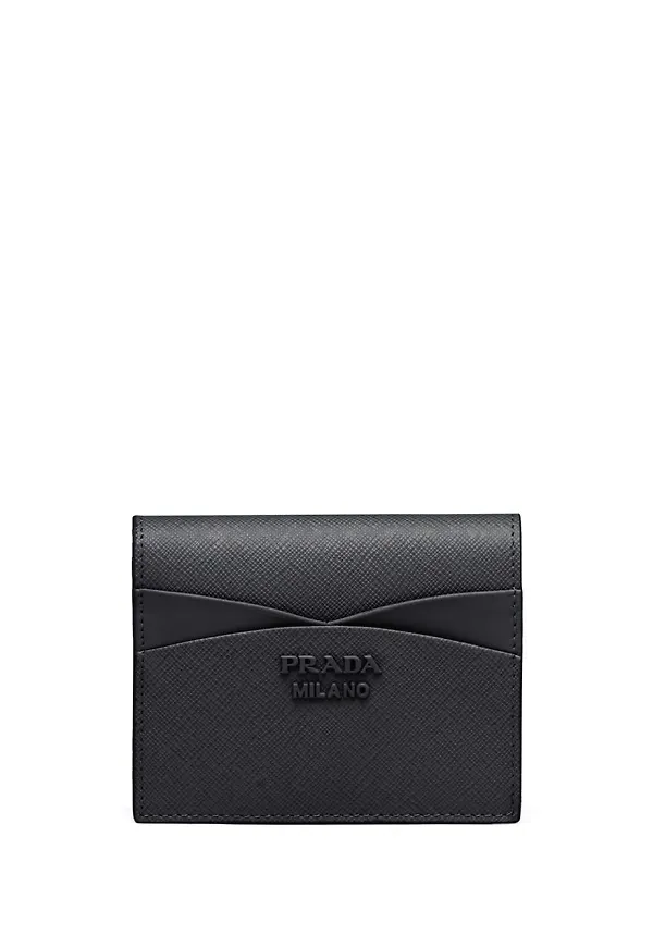 Prada plånbok med tryckknapp - Svart