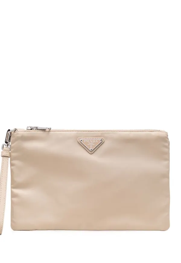 Prada pouch i gabardin - Neutral