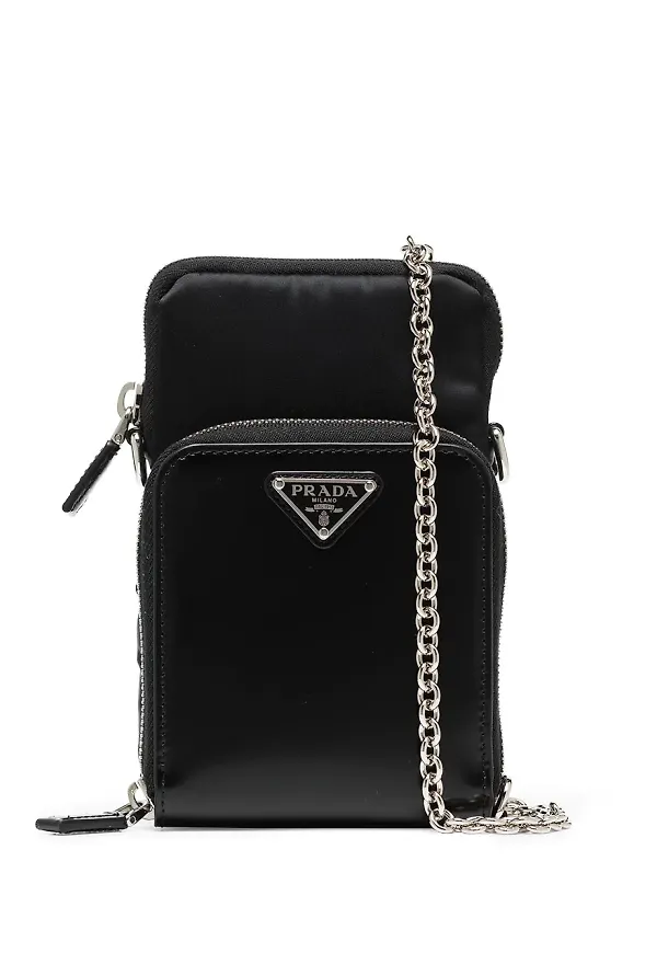Prada pouch med kedjerem - Svart