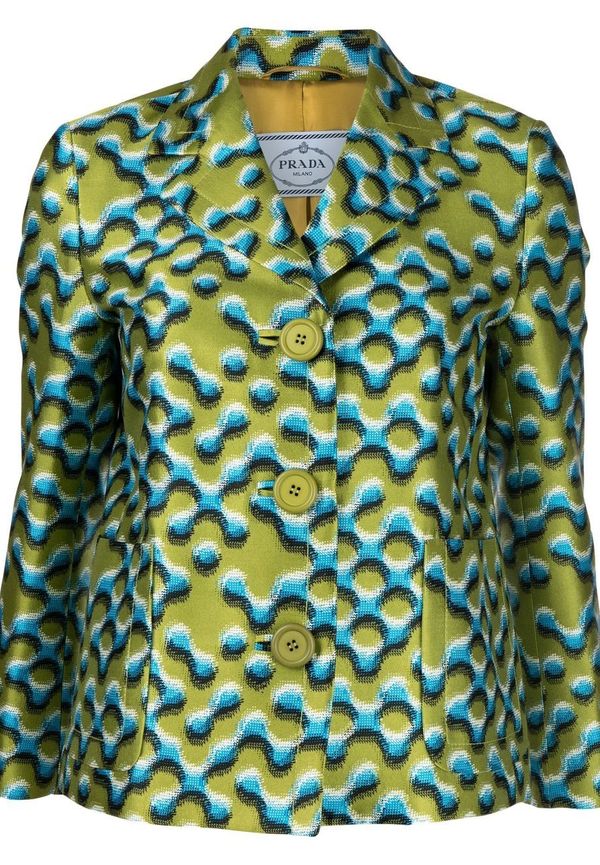 Prada Pre-Owned blazer med abstrakt mönster - Grön