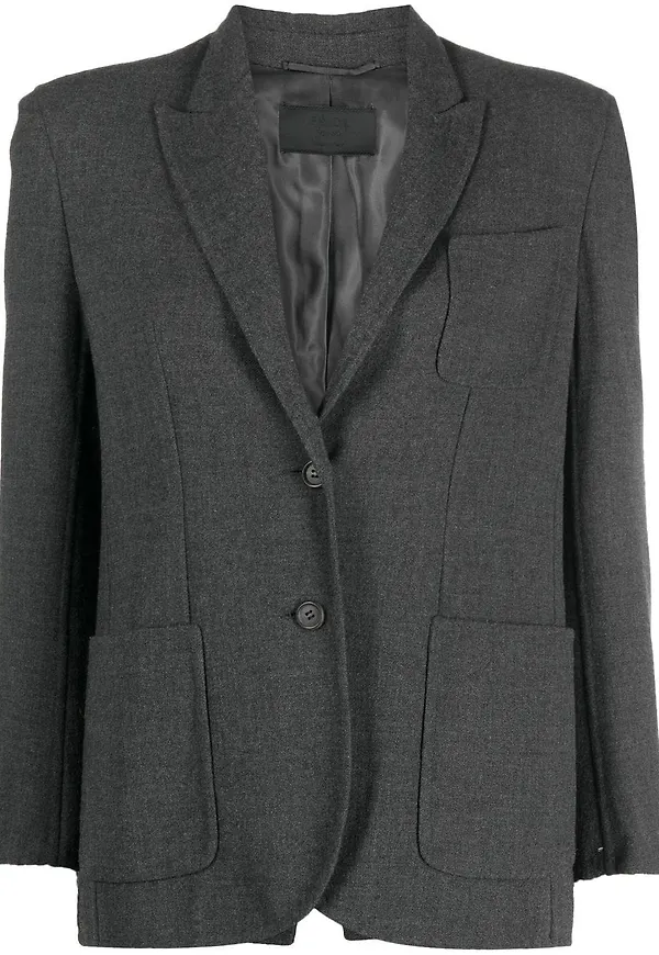 Prada Pre-Owned enkelknäppt blazer från 2000-talet - Grå