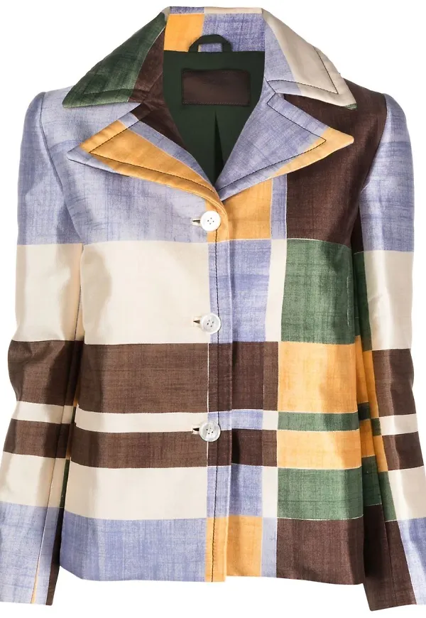 Prada Pre-Owned jacka med skårade slag från 2000-talet - Blå