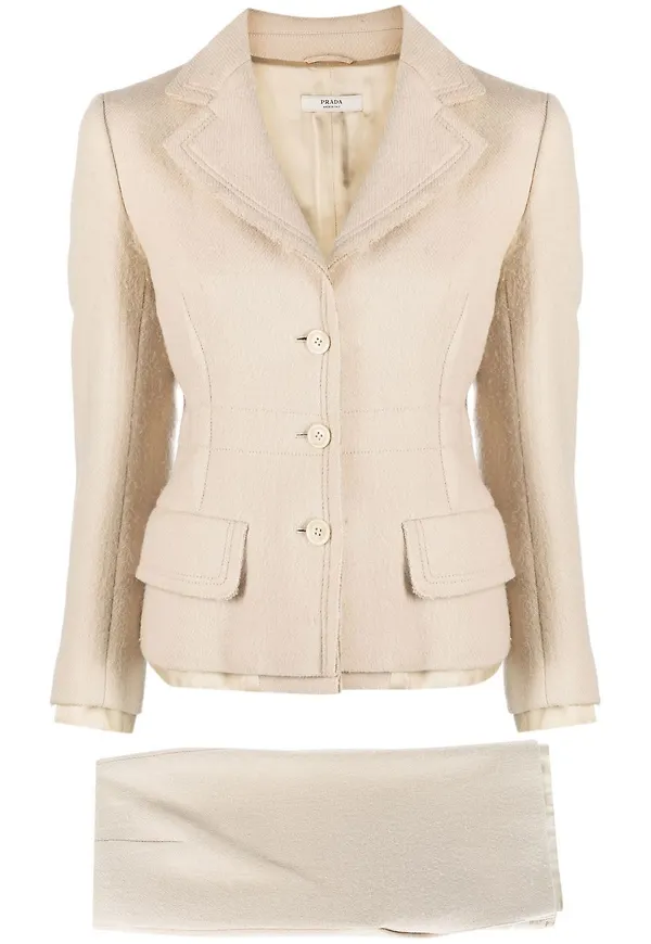 Prada Pre-Owned kostym med kjol från 2000-talet - Neutral