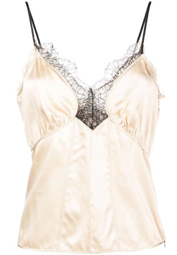 Prada Pre-Owned linne med spetskant från 2000-talet - Neutral