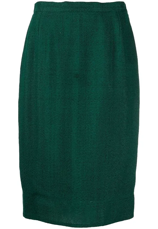 Prada Pre-Owned stickad pennkjol från 2000-talet - Grön