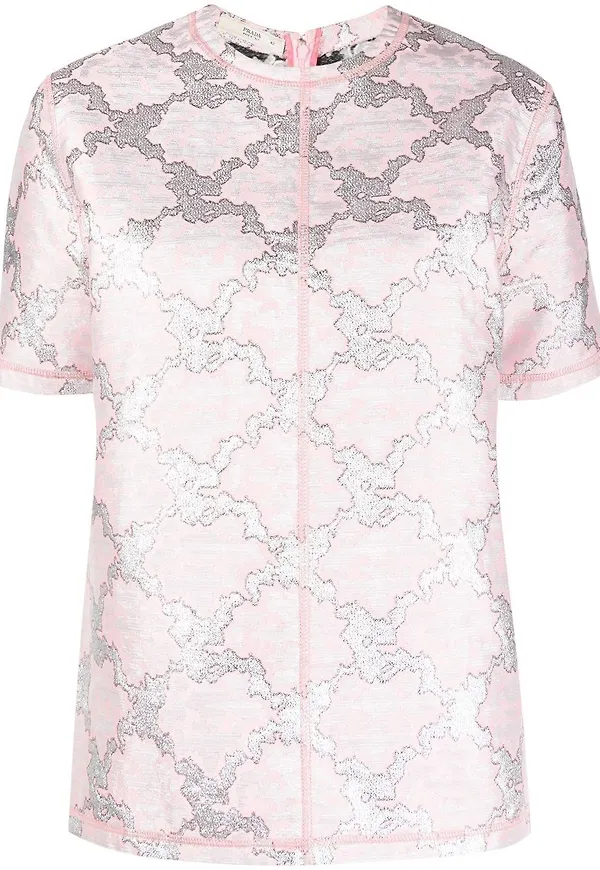 Prada Pre-Owned t-shirt i jacquard - Rosa