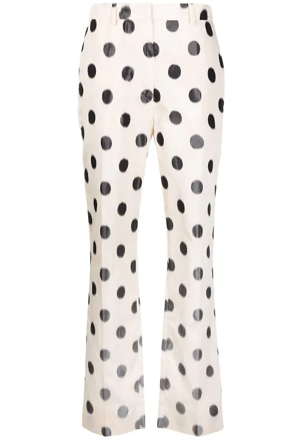 Prada prickiga sidenbyxor - Neutral