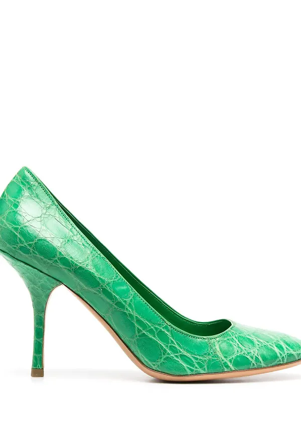 Prada pumps med rund tå - Grön