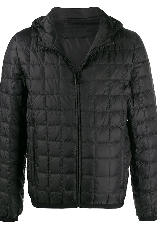 Prada quiltad jacka - Svart