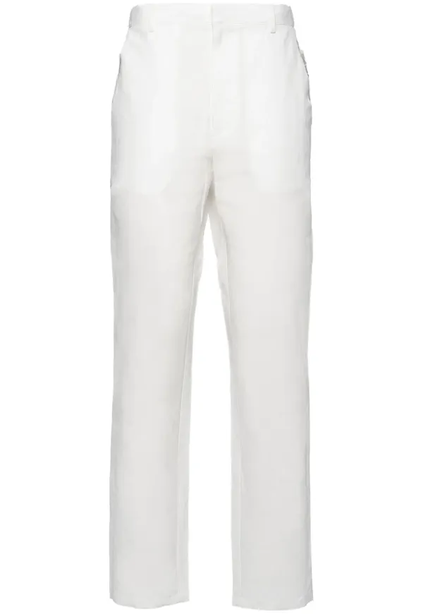 Prada raka linnebyxor - Vit