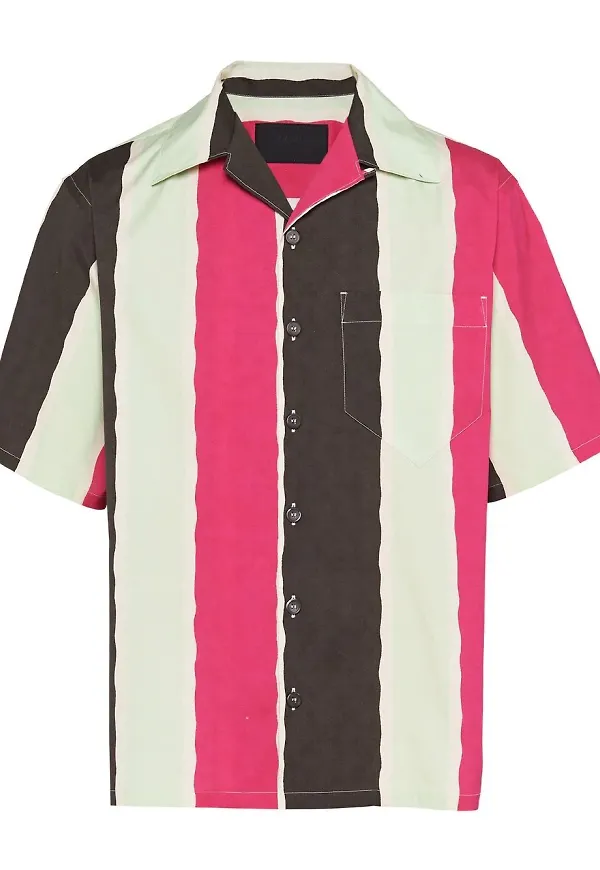 Prada randig skjorta - Brun