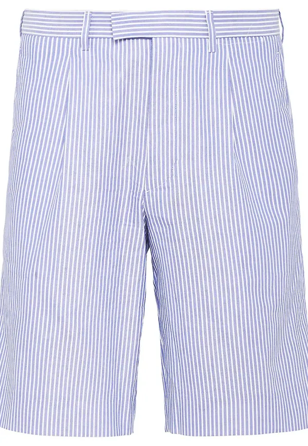 Prada randiga bermudashorts - Blå
