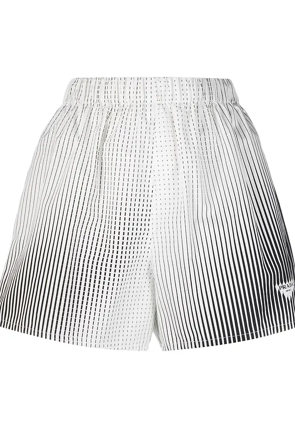 Prada randiga shorts - Vit