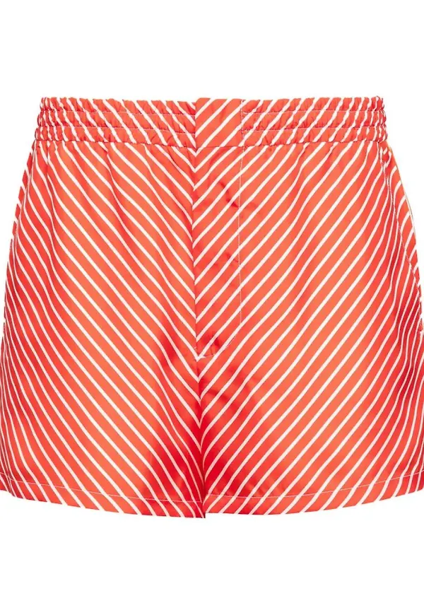 Prada randiga sidenshorts - Vit