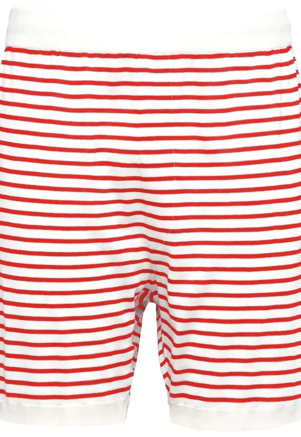 Prada randiga stickade shorts - Vit