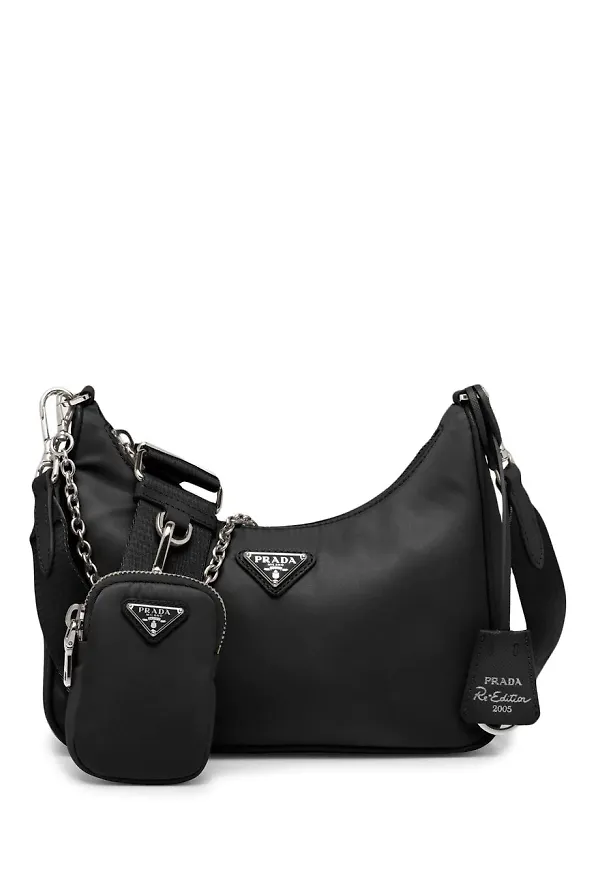 Prada Re-Edition axelväska från 2005 - Svart