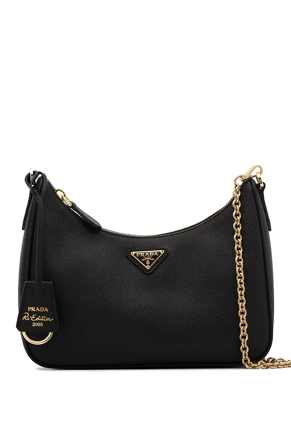 Prada Re-Edition axelväska från 2005 - Svart