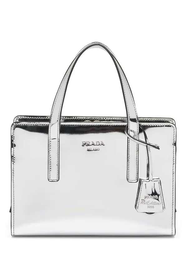 Prada Re-Edition totebag från 1995 - Silverfärgad