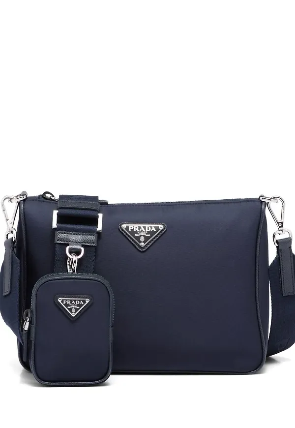 Prada Re-Nylon axelväska - Blå