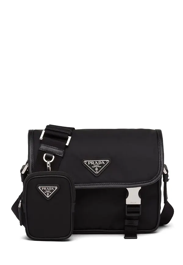 Prada Re-Nylon axelväska - Svart