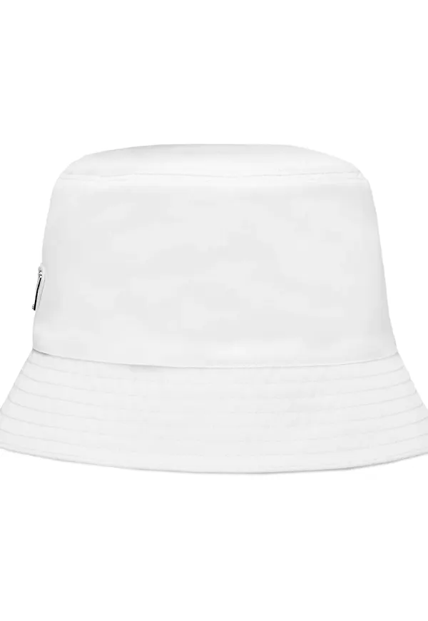 Prada Re-Nylon fiskehatt - Vit