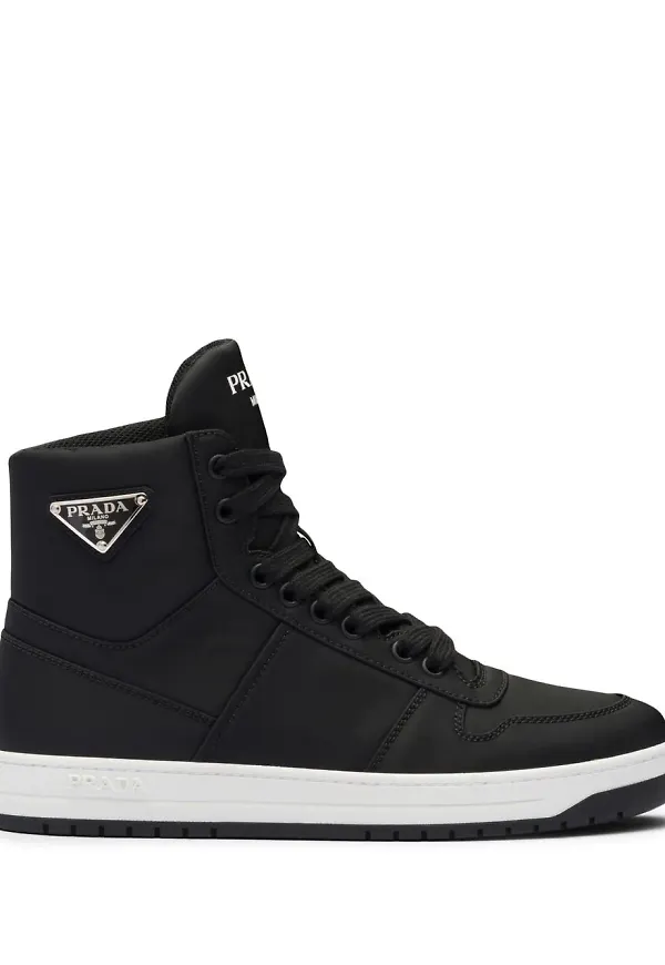 Prada Re-Nylon höga sneakers - Svart
