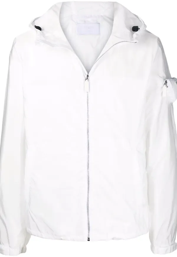 Prada Re-Nylon jacka med dragkedja - Svart