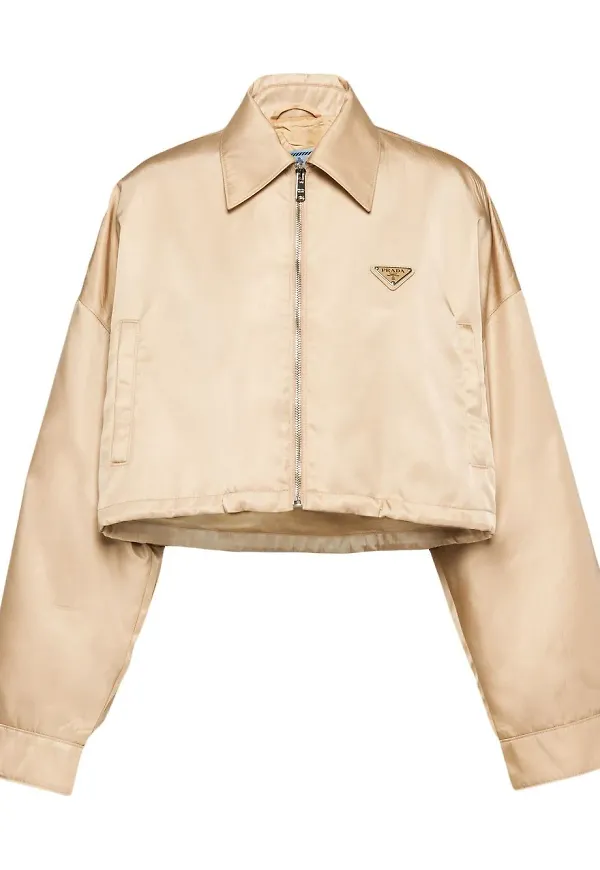 Prada Re-Nylon kort jacka - Neutral