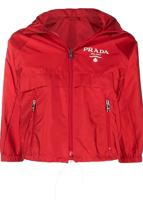 Prada Re-Nylon kort jacka - Röd