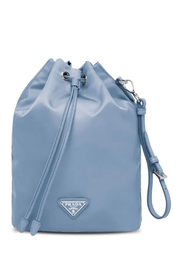 Prada Re-Nylon liten bucketbag - Blå