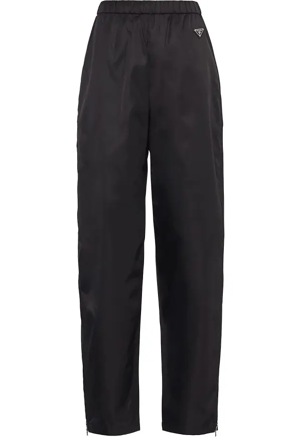 Prada Re-Nylon mjukisbyxor med vida ben - Svart