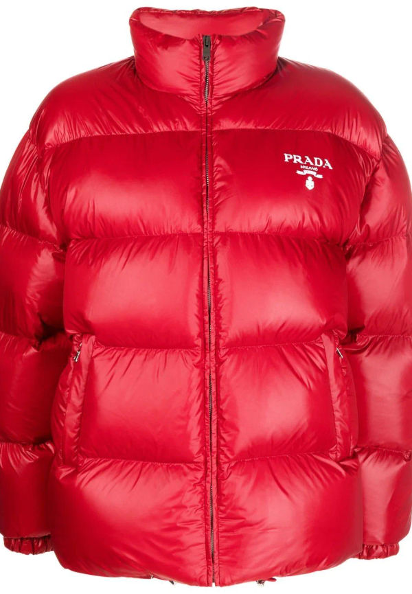 Prada Re-Nylon puffjacka - Röd