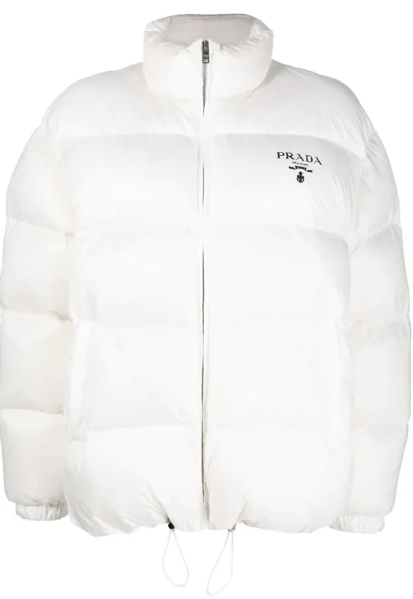 Prada Re-Nylon puffjacka - Vit