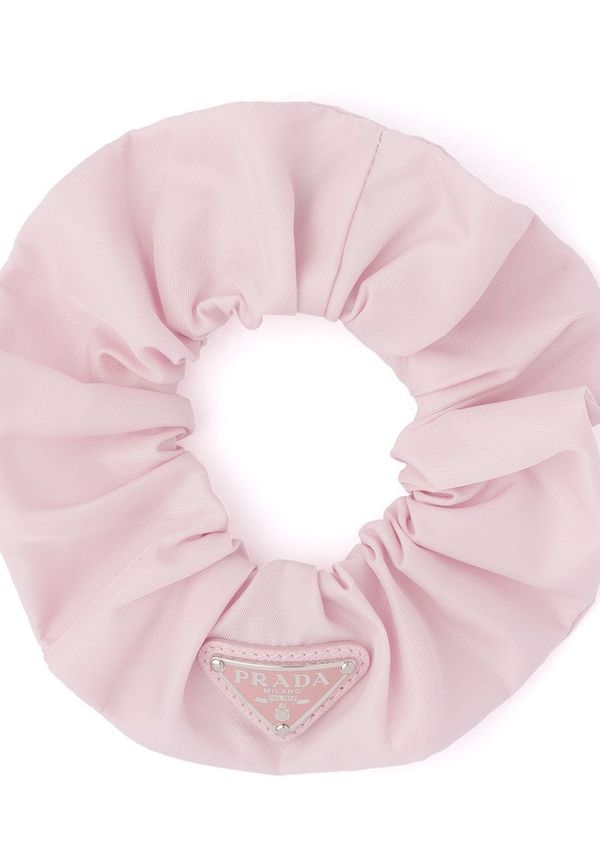 Prada Re-Nylon scrunchie med logotyp - Rosa