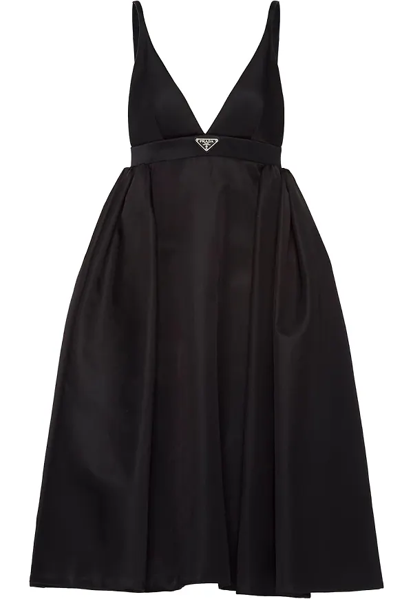 Prada Re-Nylon utsvängd klänning - Svart