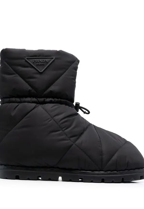 Prada Re-Nylon vadderade stövlar - Svart