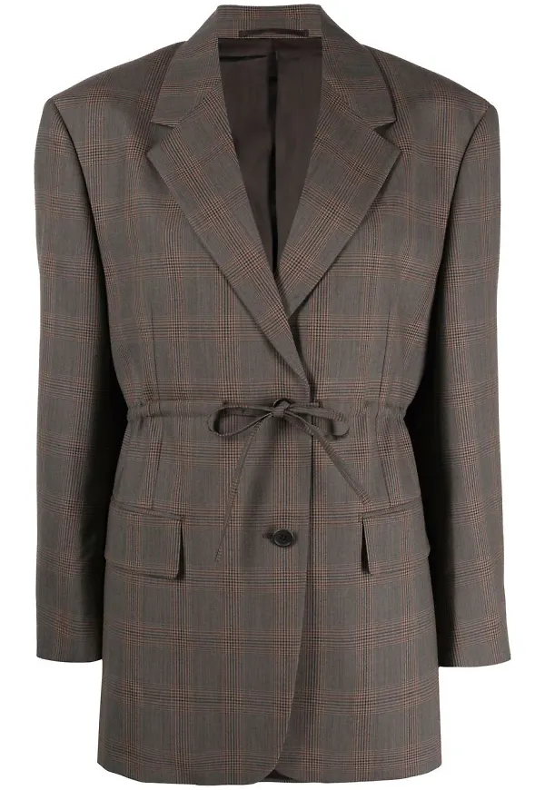Prada rutig blazer - Brun
