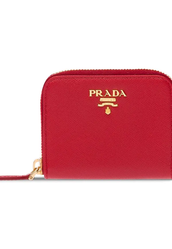 Prada Saffiano läderportmonnä - Röd