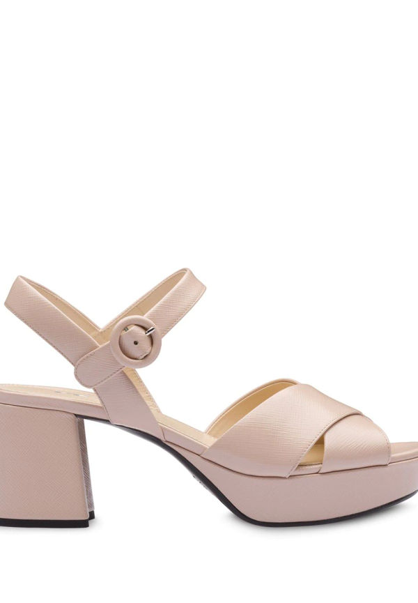 Prada sandaler med korsremmar - Rosa