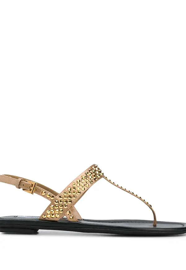 Prada sandaler med nitprydd rem - Neutral
