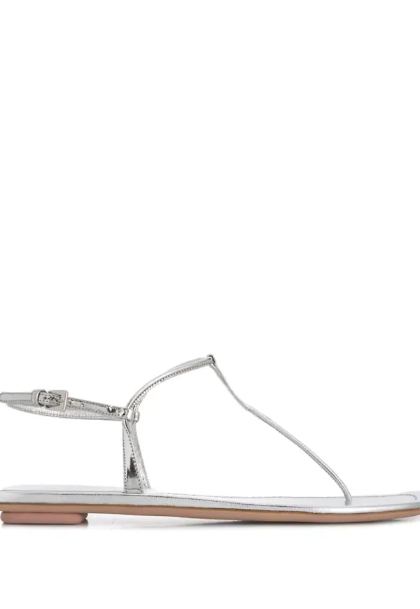 Prada sandaler med tårem - Silverfärgad