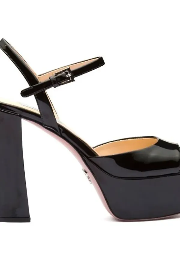 Prada Sandalerer med höga klackar Svart, Dam