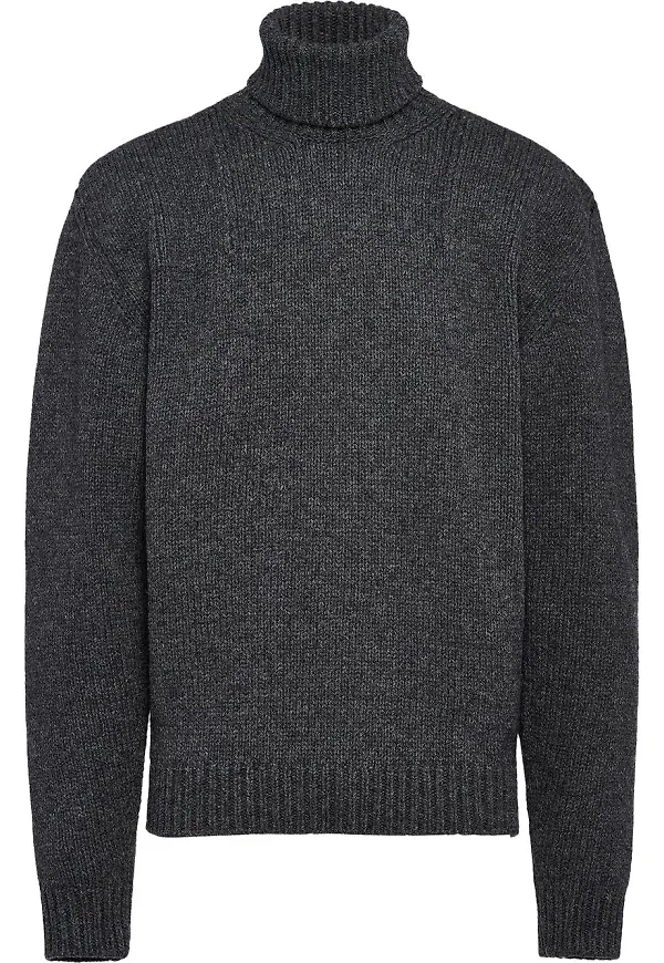Prada Shetland polotröja i ull och ull - Grå