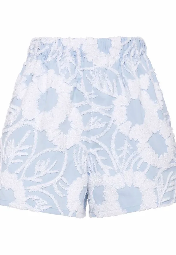 Prada shorts med blomsterbrodyr - Blå