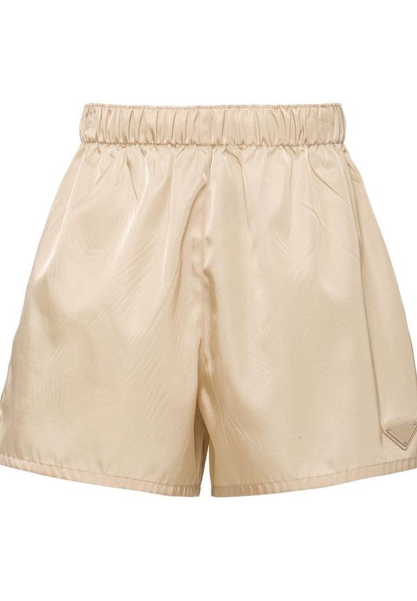 Prada shorts med logotyp - Neutral