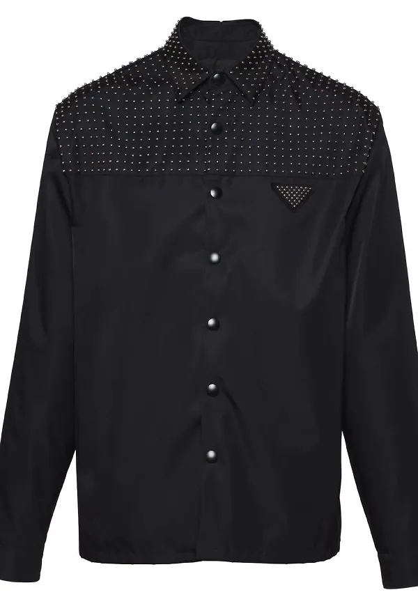 Prada skjorta med nitar - Svart