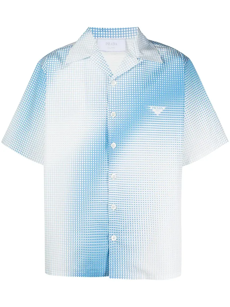 Prada skjorta med tonad effekt - Vit