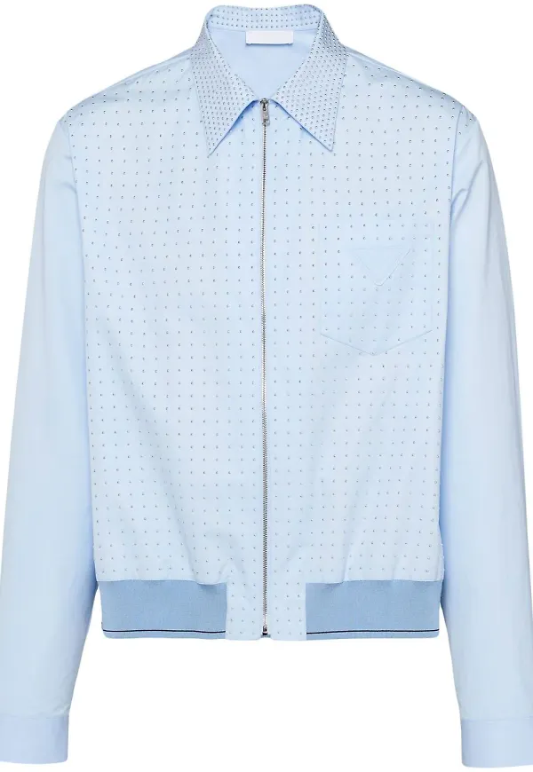 Prada skjortjacka med nitar - Blå