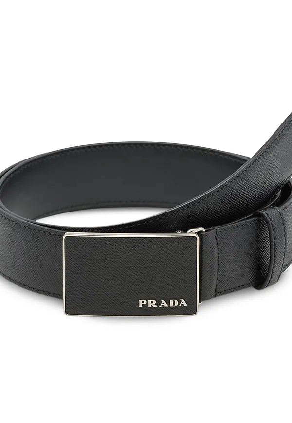 Prada skärp med emaljspänne - Svart