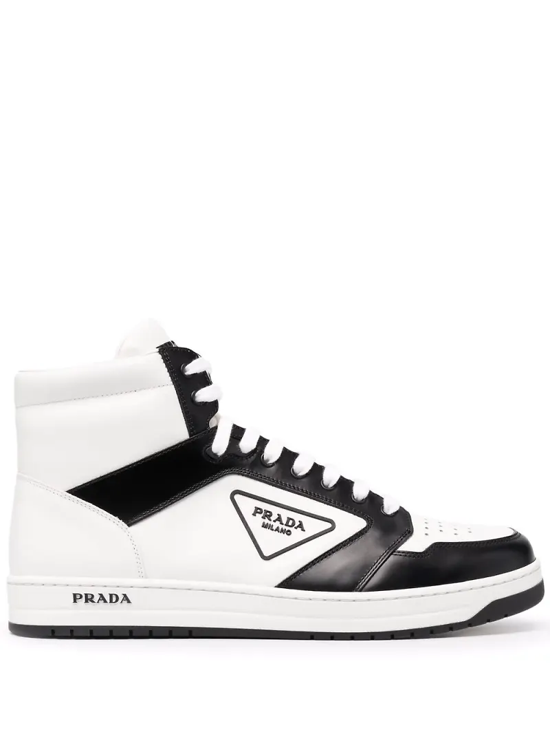 Prada sneakers med kontrastkant - Vit